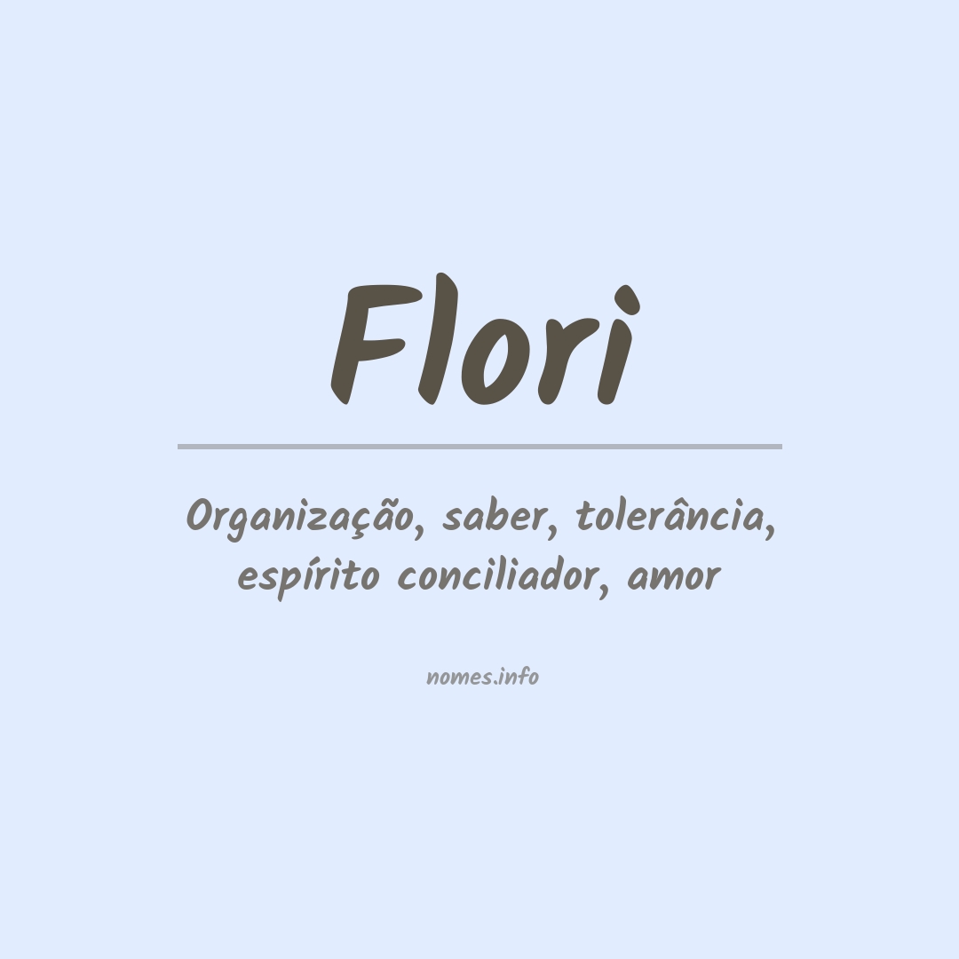 Significado do nome Flori