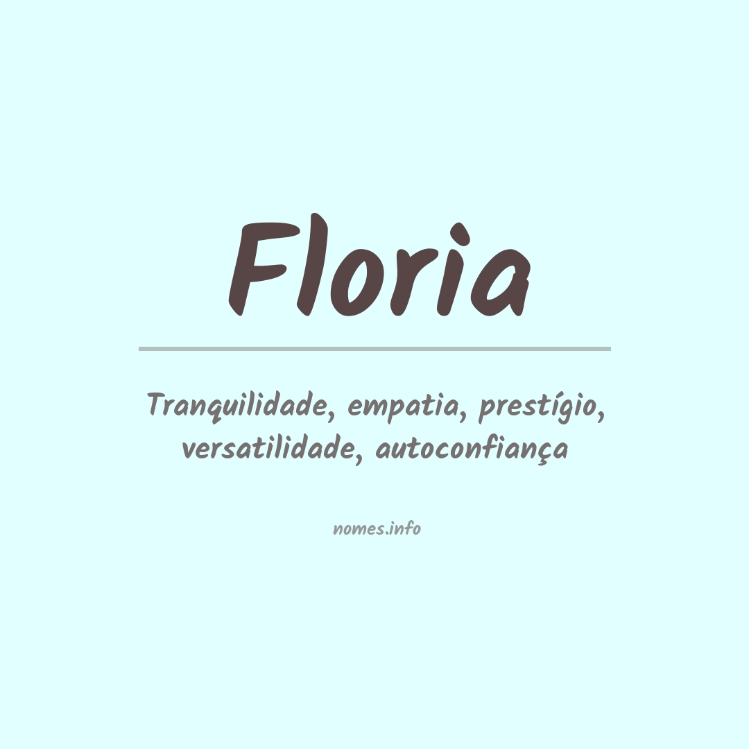 Significado do nome Floria