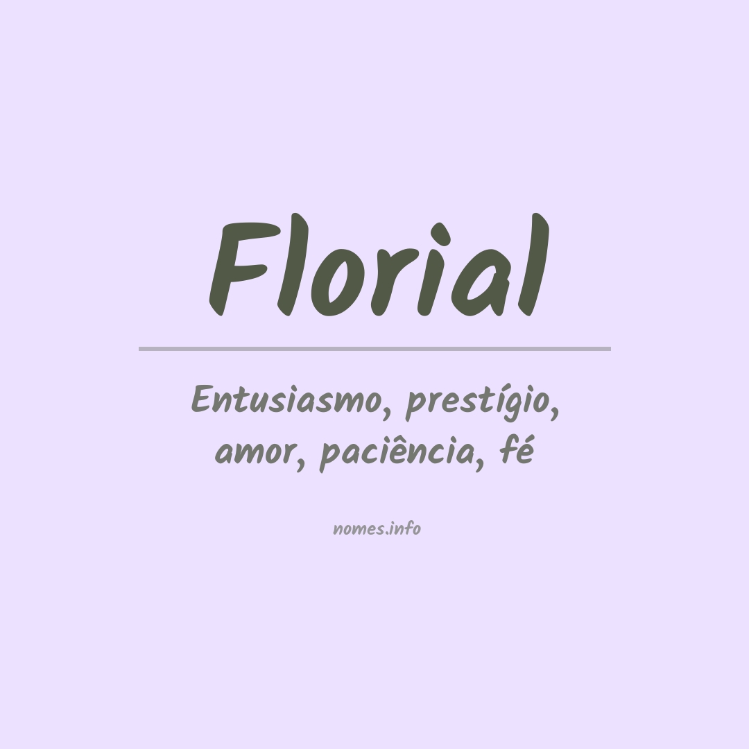 Significado do nome Florial