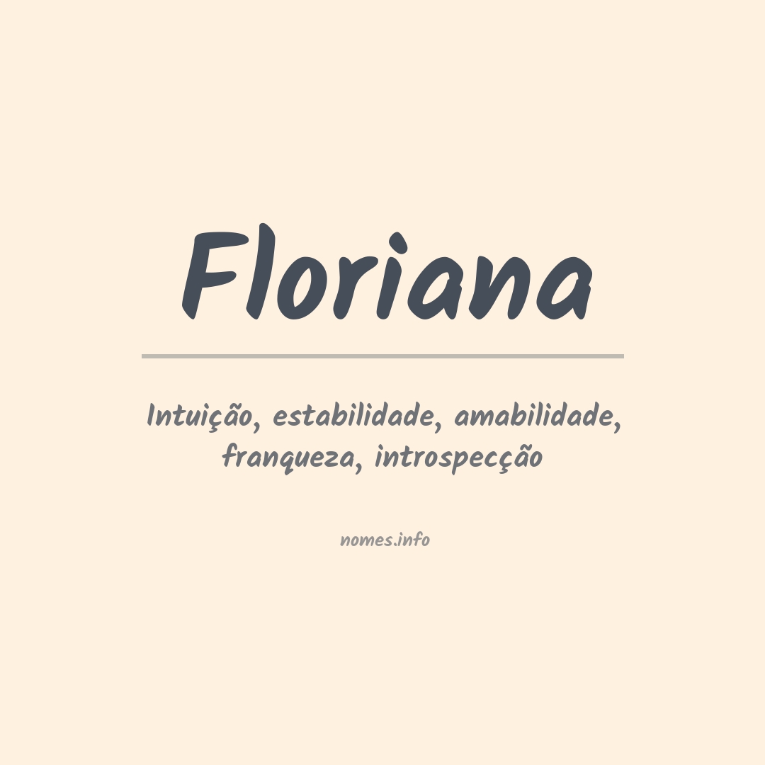 Significado do nome Floriana