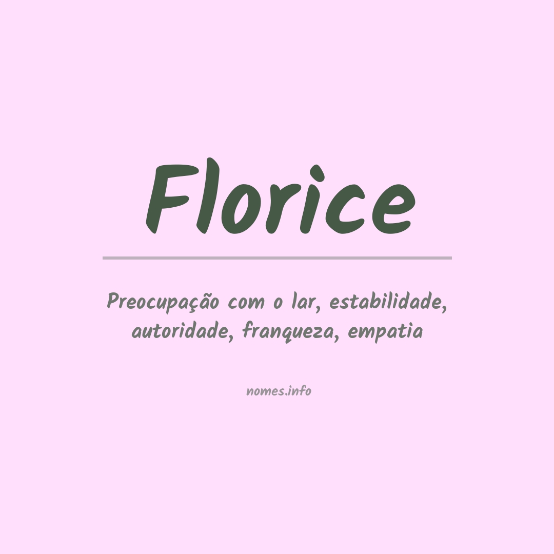 Significado do nome Florice