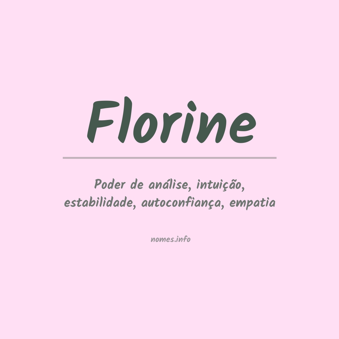 Significado do nome Florine