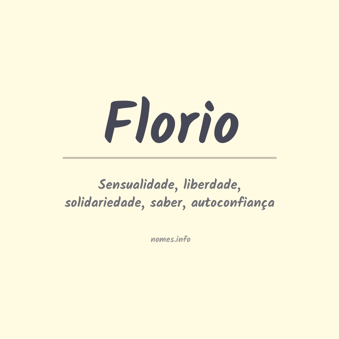 Significado do nome Florio