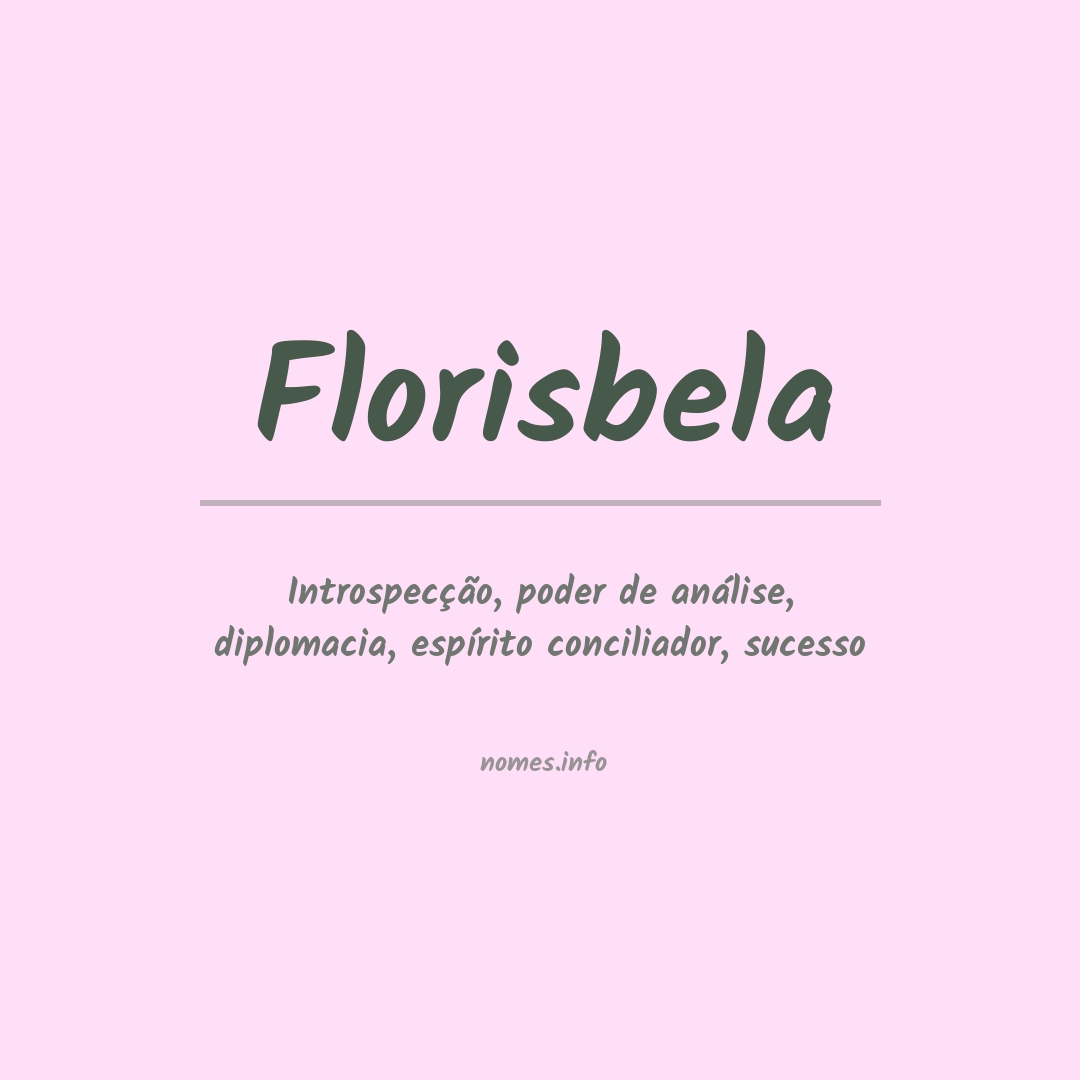 Significado do nome Florisbela