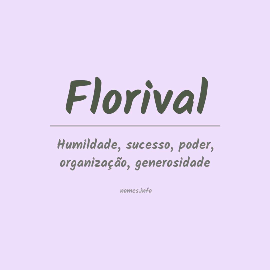 Significado do nome Florival