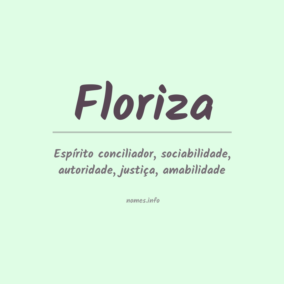 Significado do nome Floriza