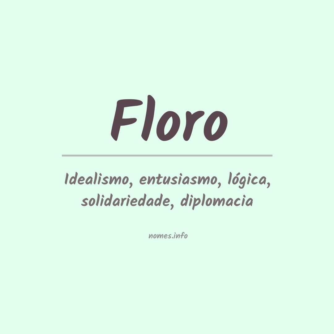 Significado do nome Floro