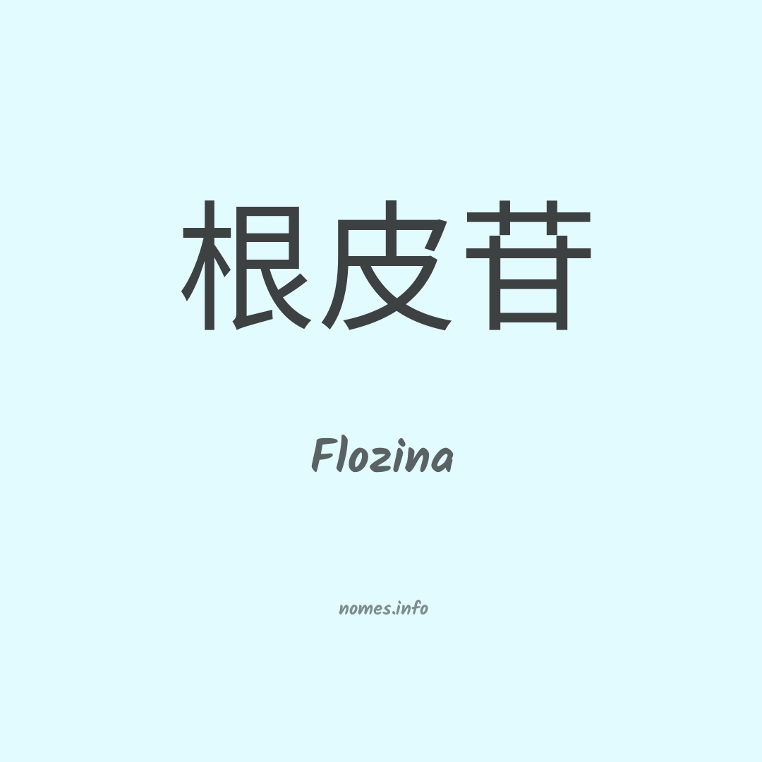 Flozina em chinês