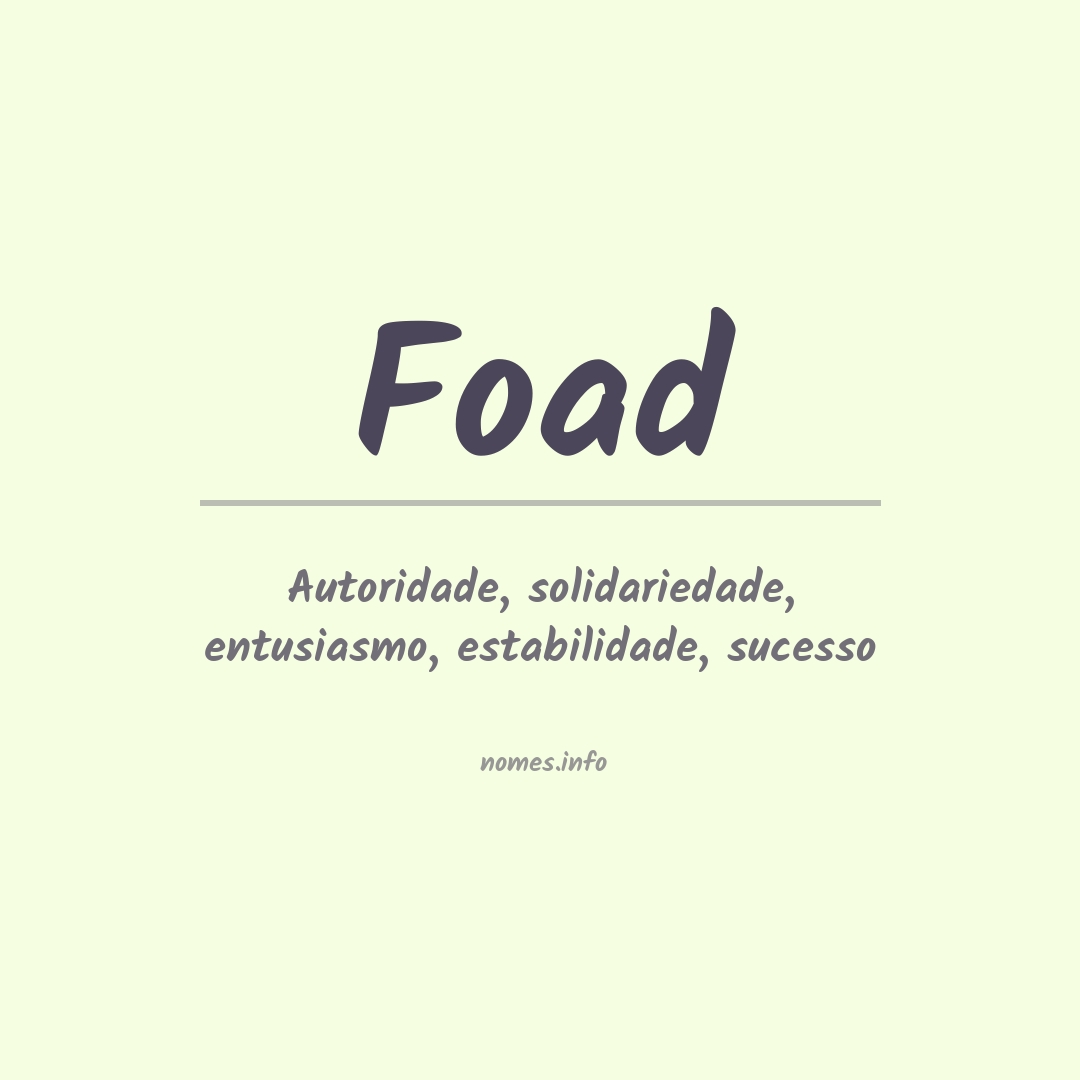 Significado do nome Foad