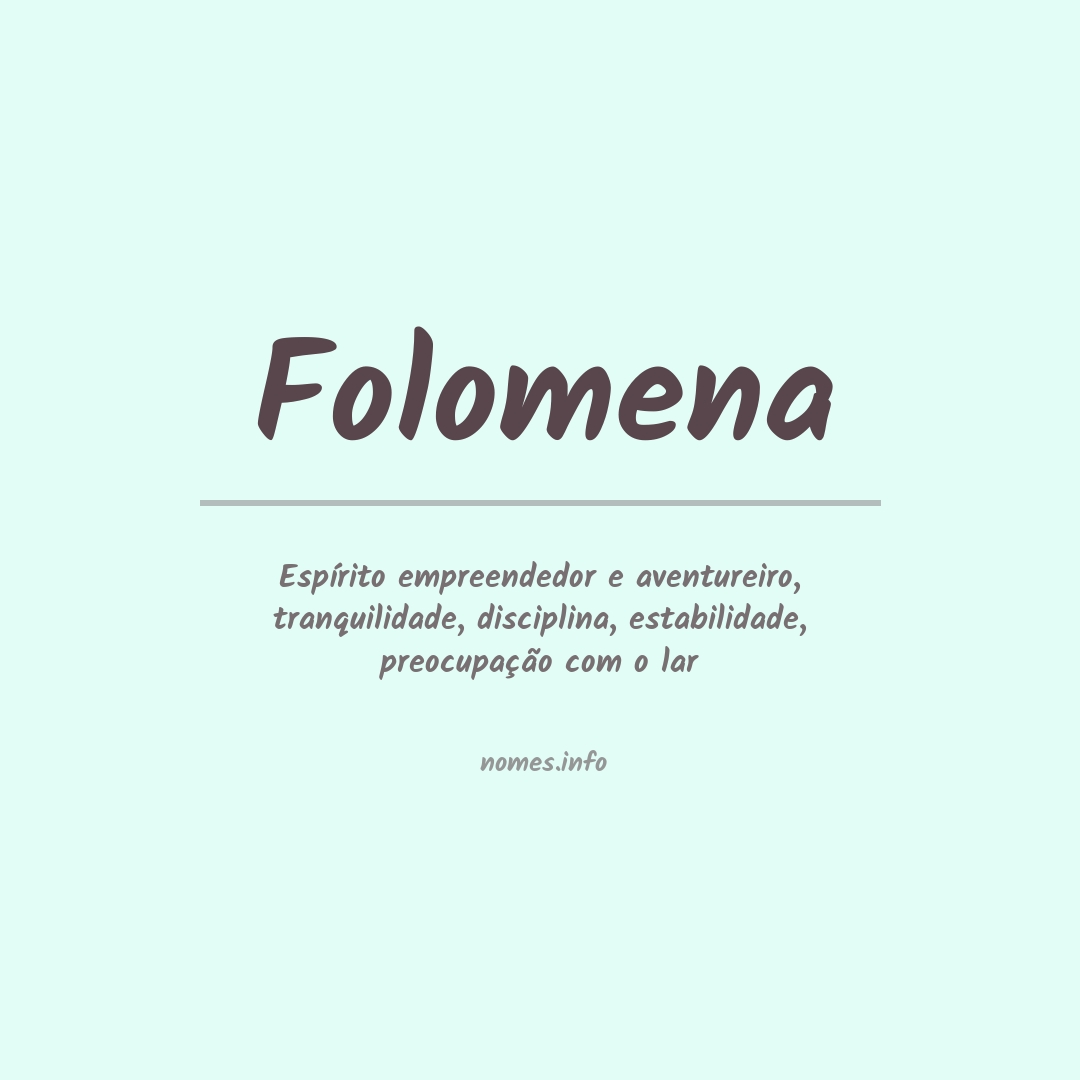 Significado do nome Folomena