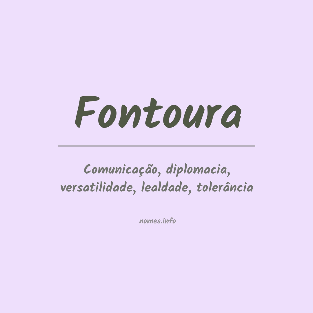 Significado do nome Fontoura