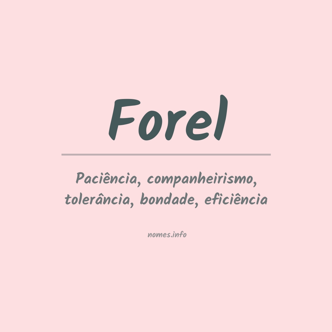 Significado do nome Forel