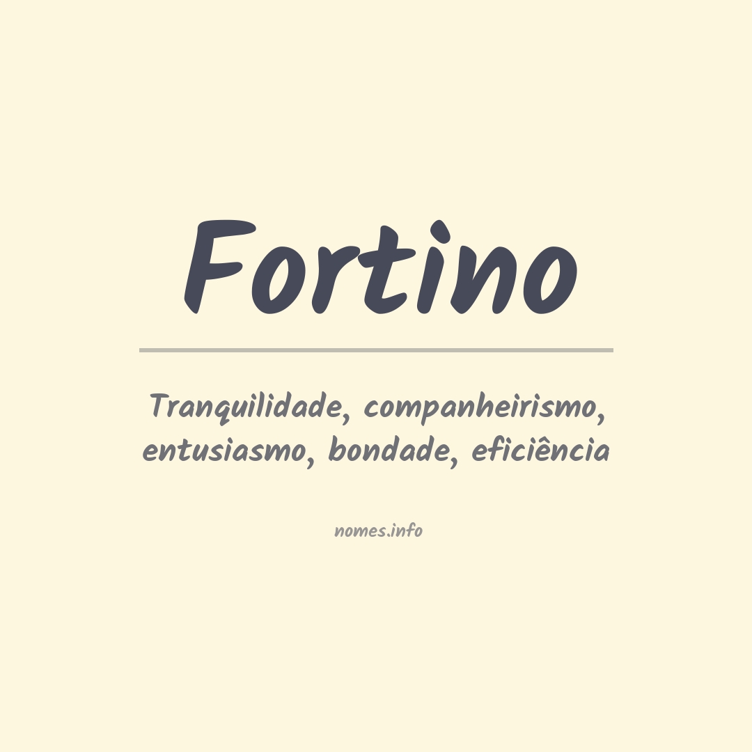 Significado do nome Fortino