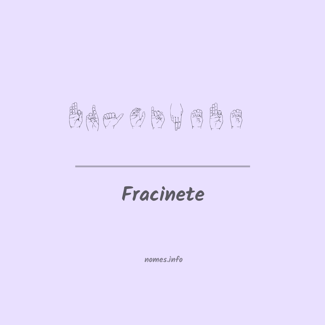 Fracinete em Libras