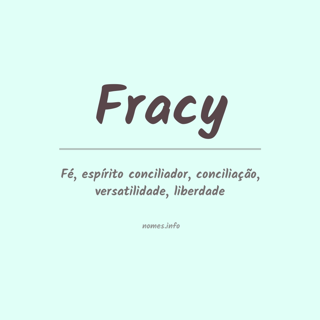 Significado do nome Fracy