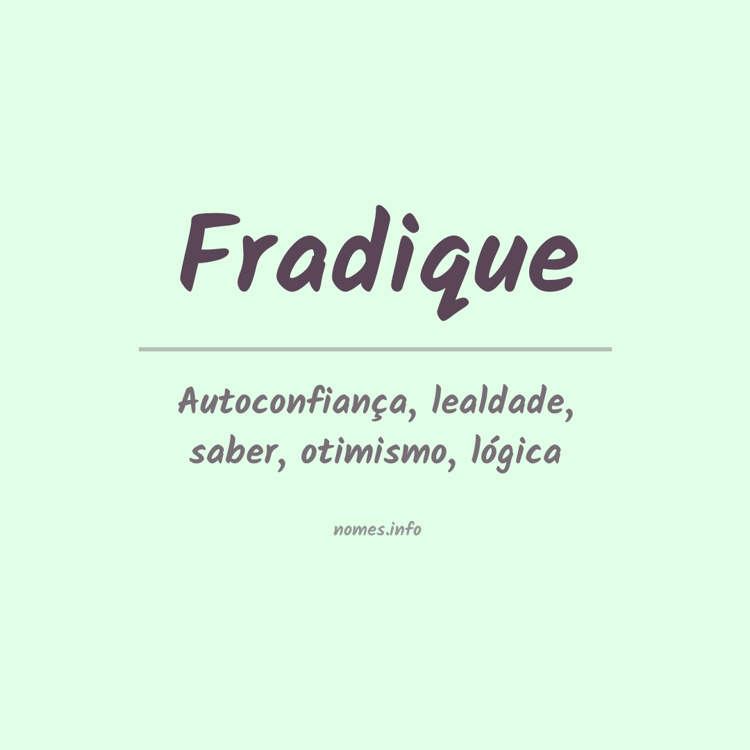Significado do nome Fradique