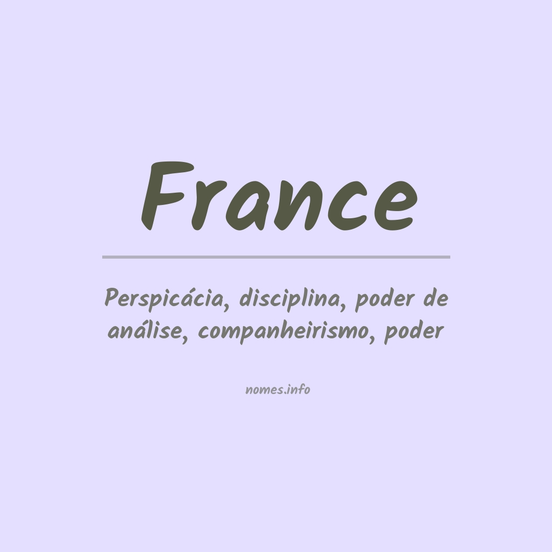 Significado do nome France