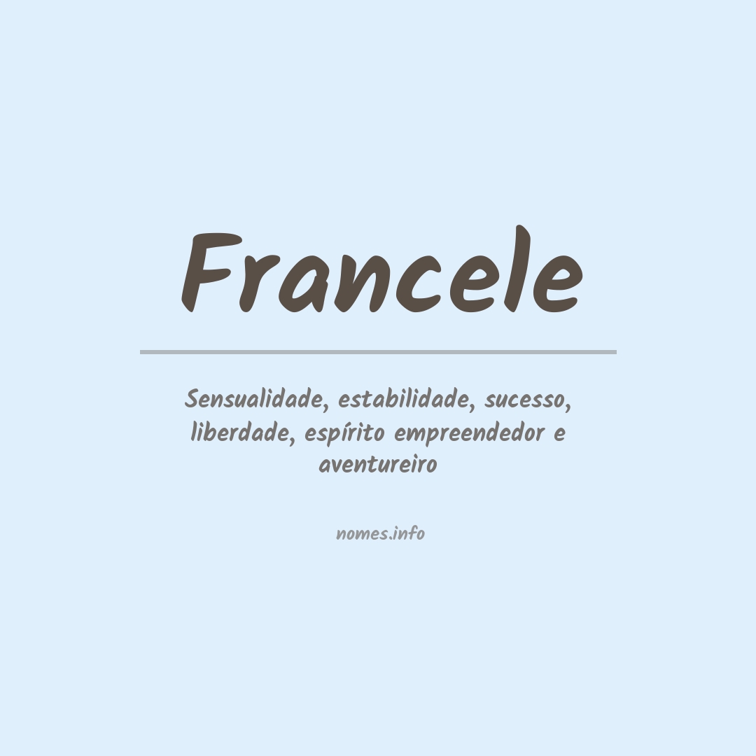 Significado do nome Francele