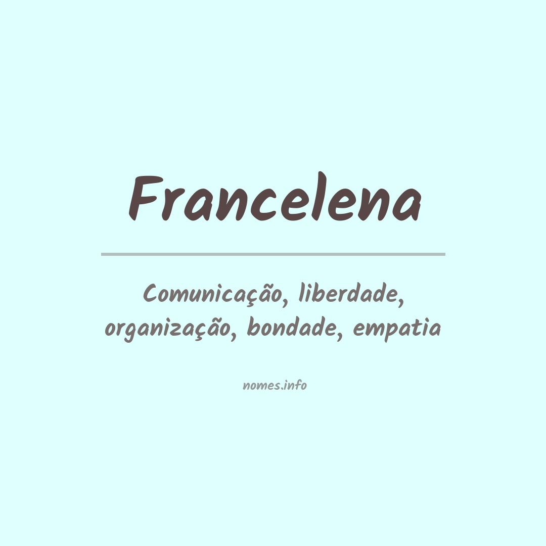 Significado do nome Francelena