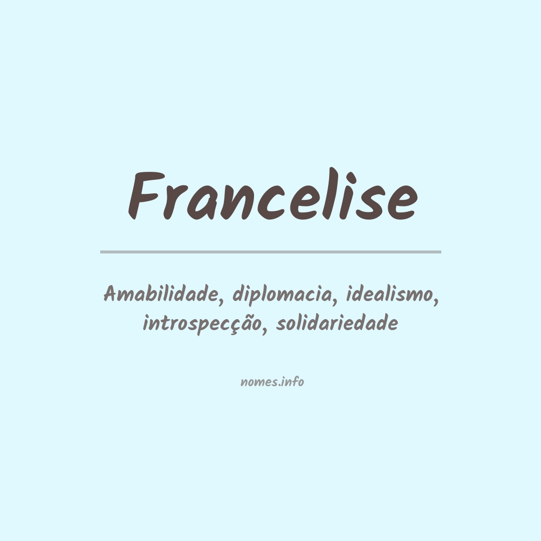 Significado do nome Francelise