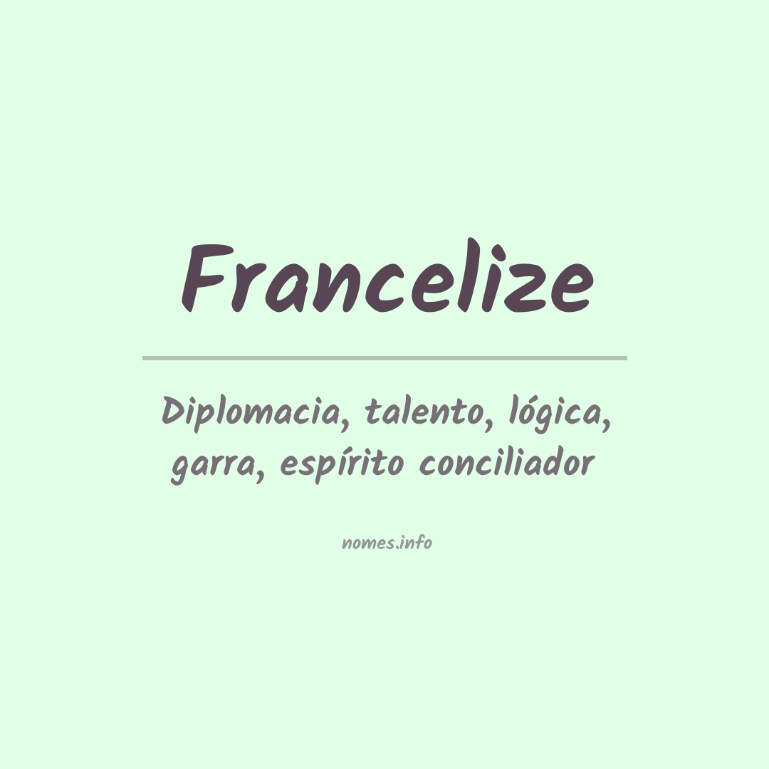 Significado do nome Francelize