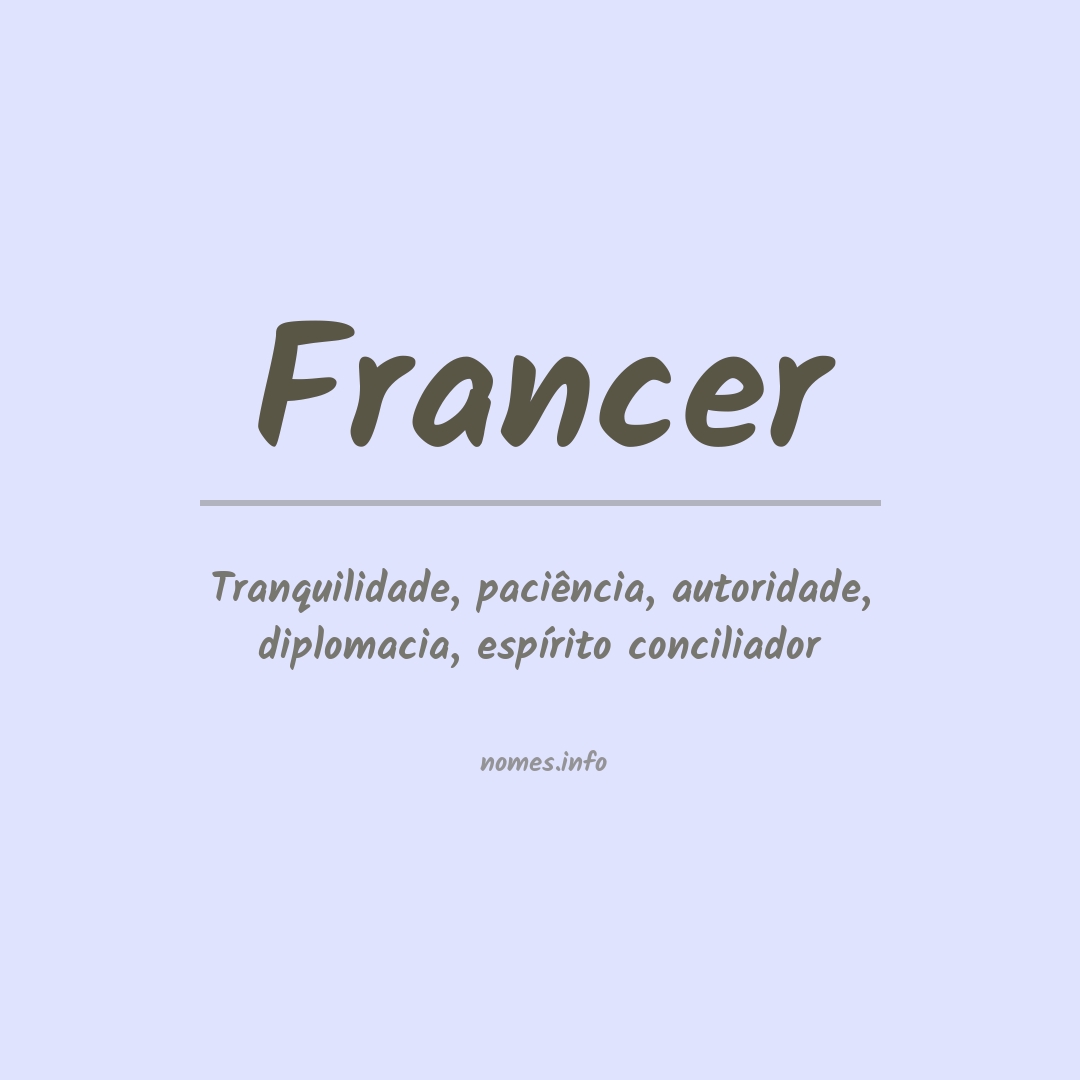 Significado do nome Francer