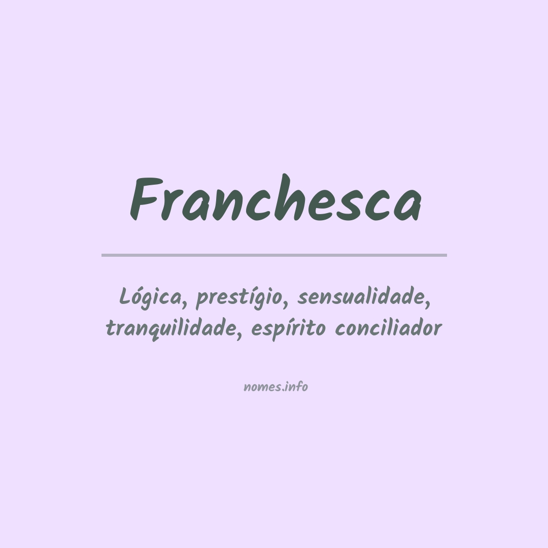 Significado do nome Franchesca