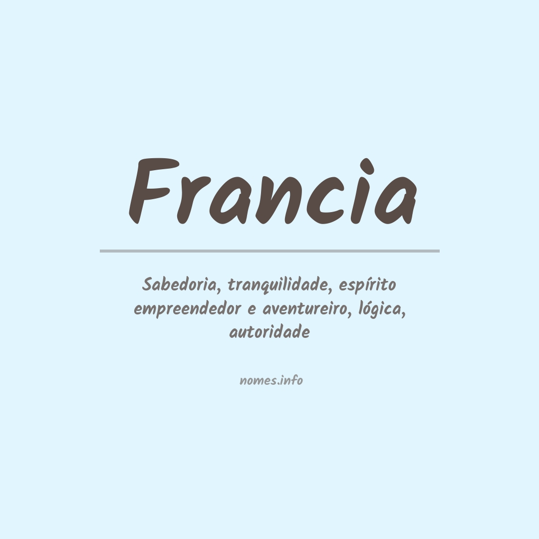 Significado do nome Francia