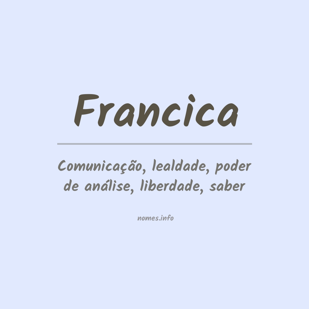 Significado do nome Francica