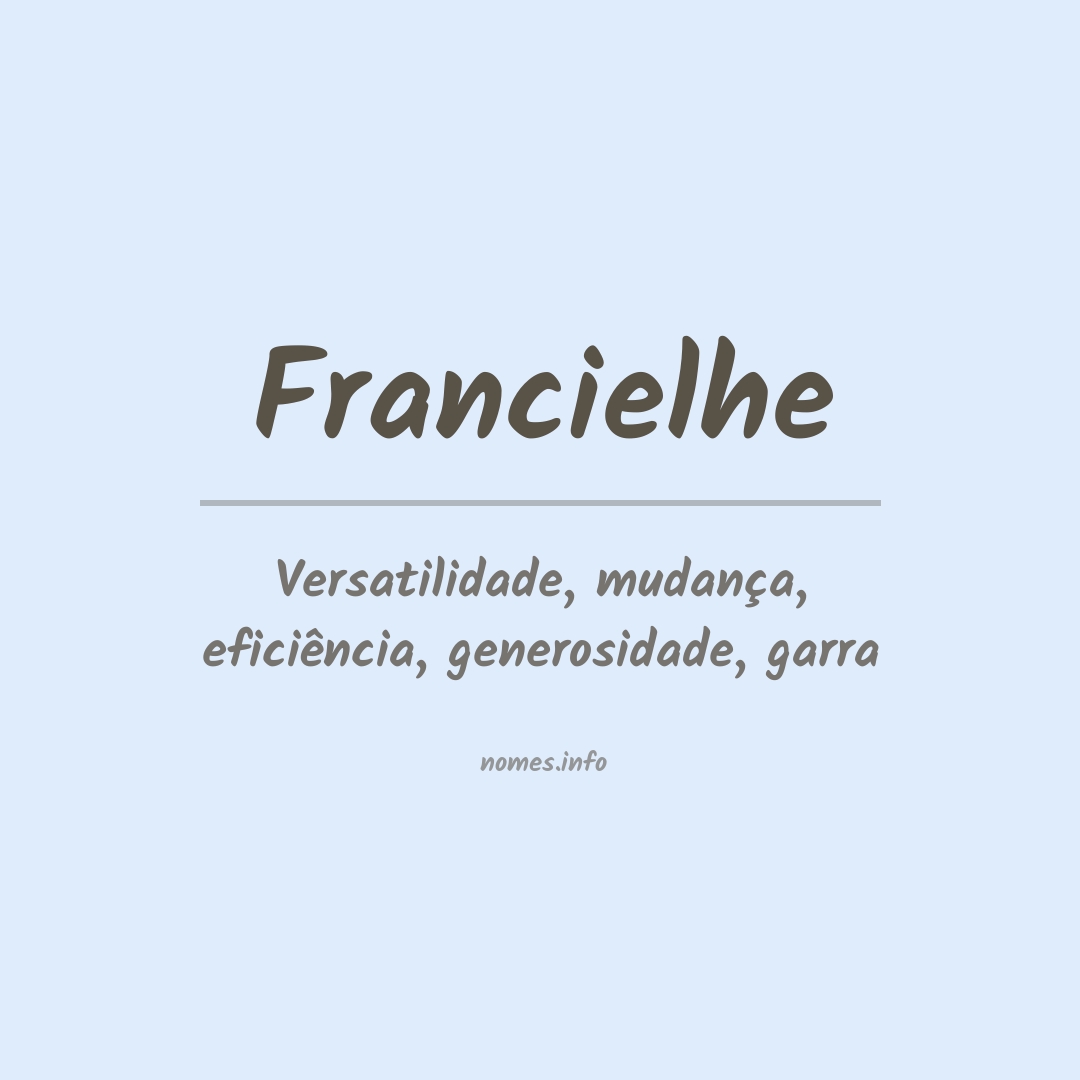 Significado do nome Francielhe