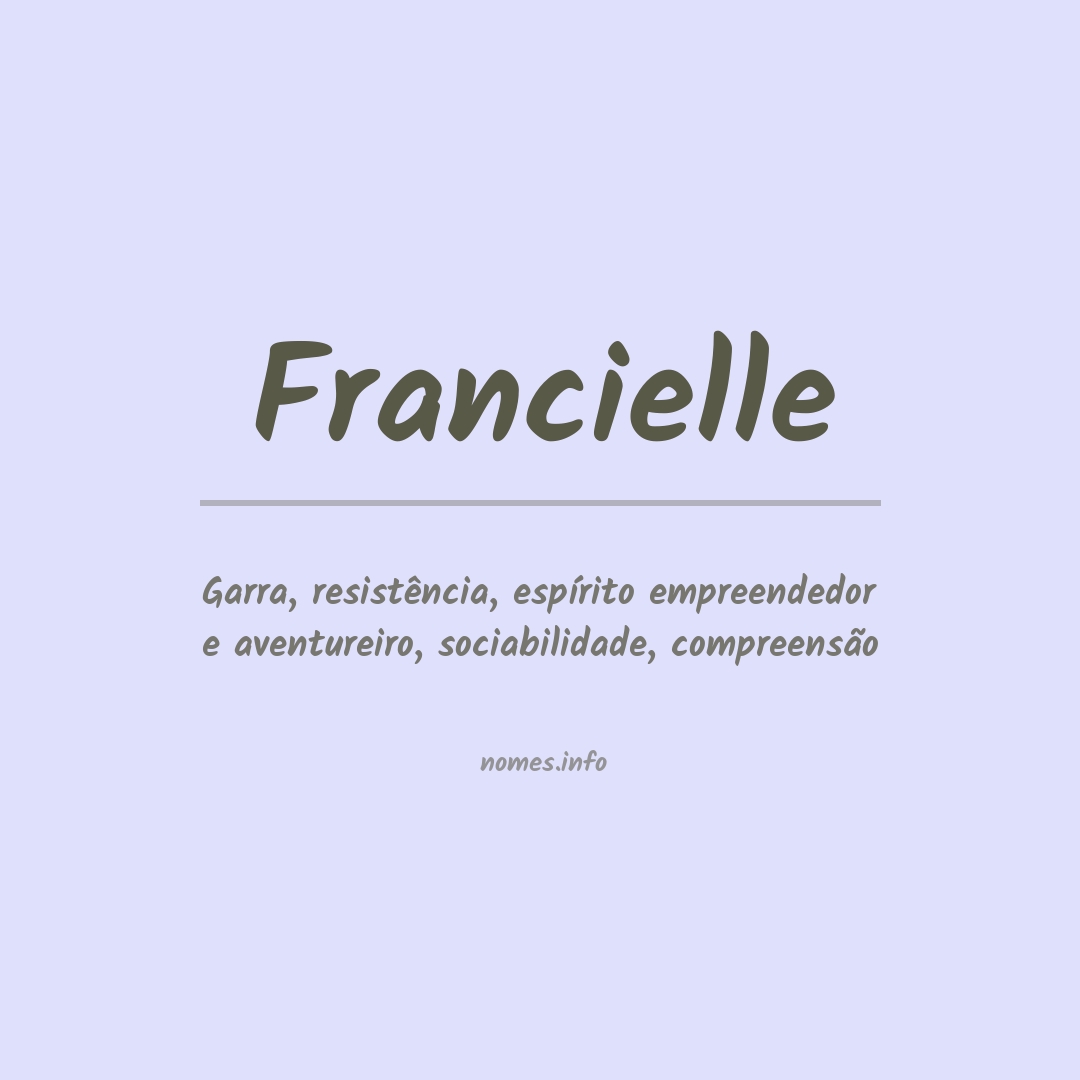 Significado do nome Francielle
