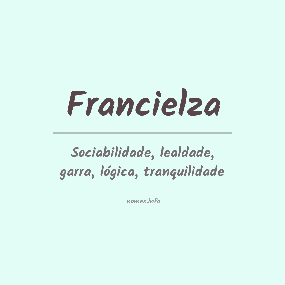 Significado do nome Francielza