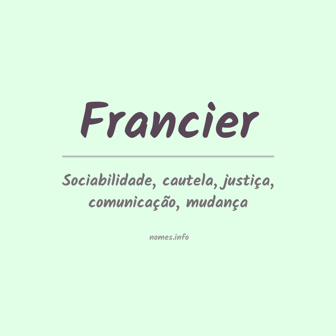 Significado do nome Francier