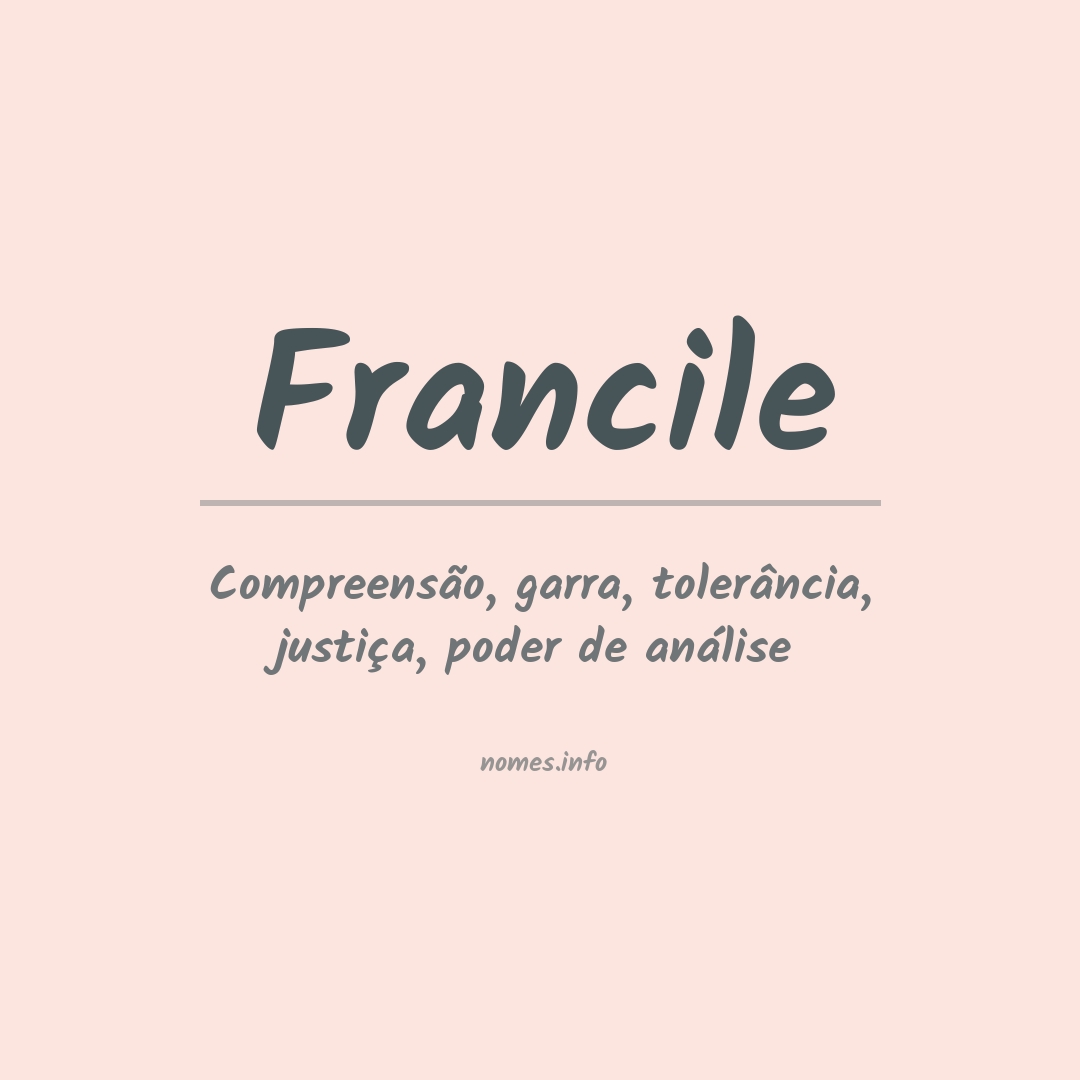 Significado do nome Francile