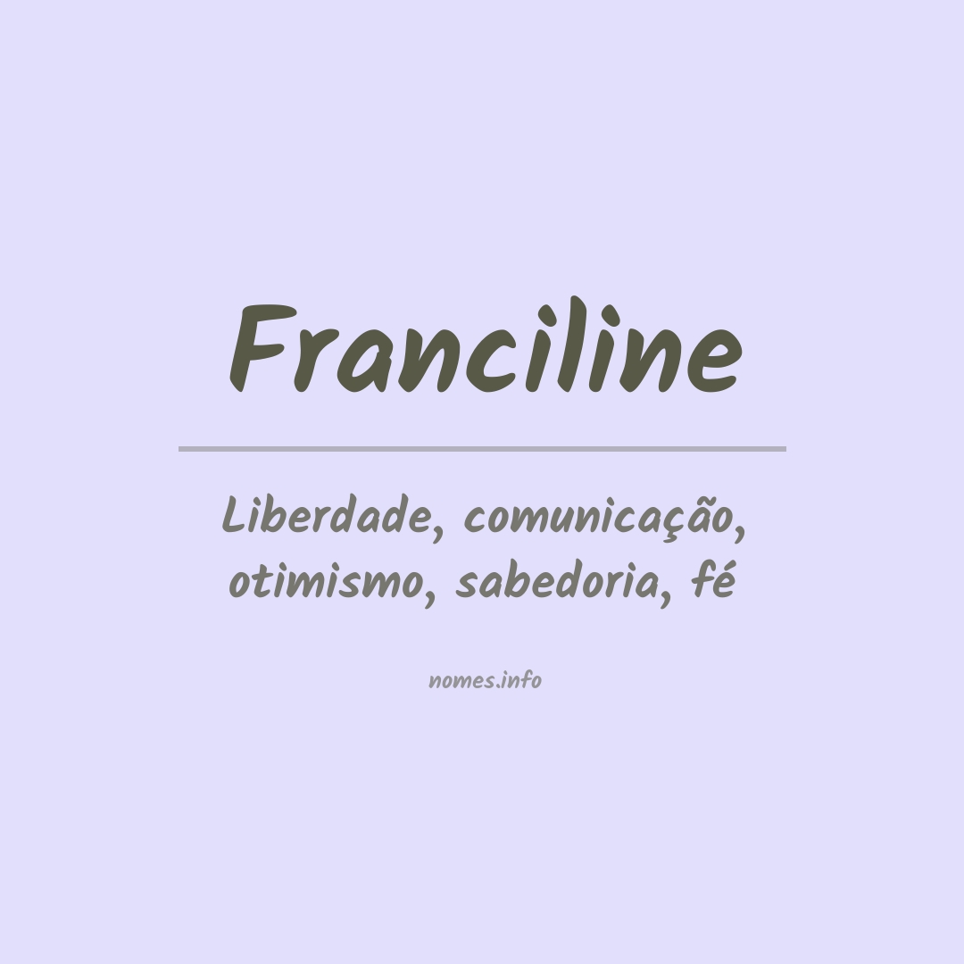 Significado do nome Franciline