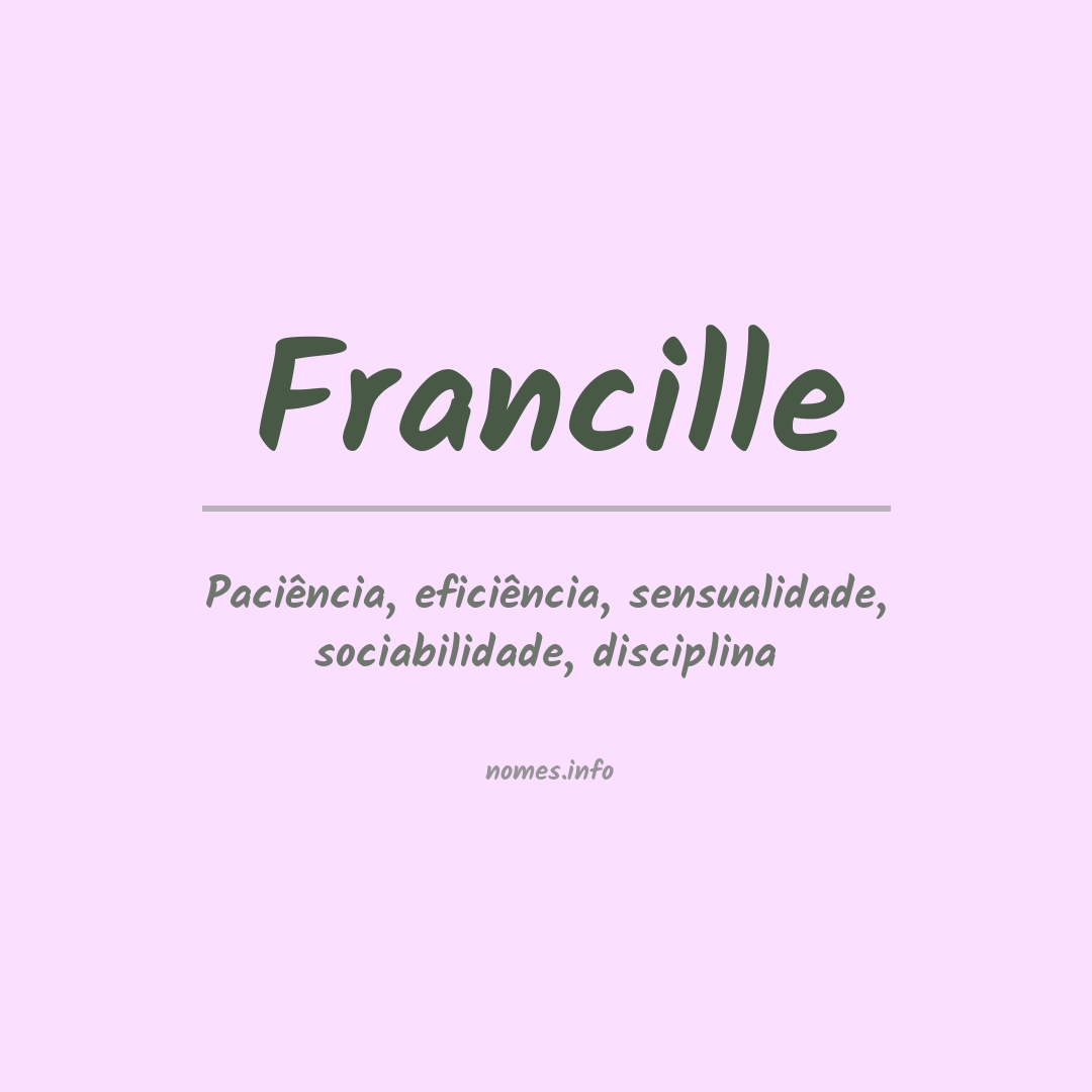 Significado do nome Francille