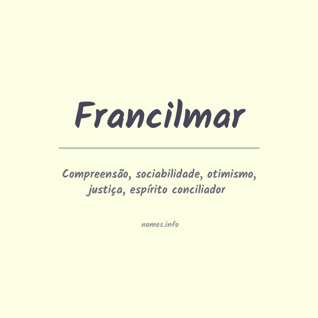 Significado do nome Francilmar