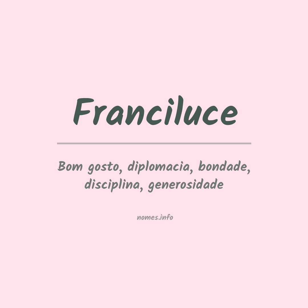 Significado do nome Franciluce