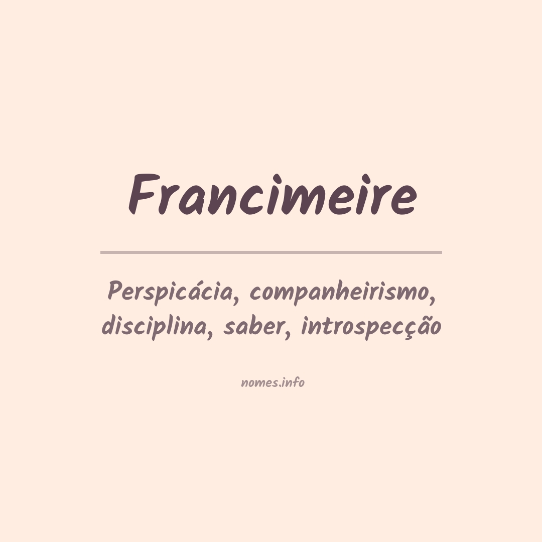 Significado do nome Francimeire