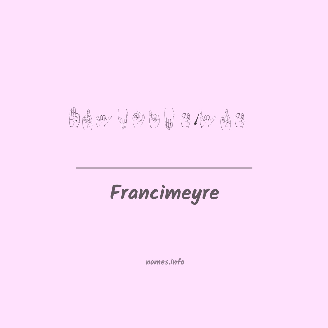 Francimeyre em Libras