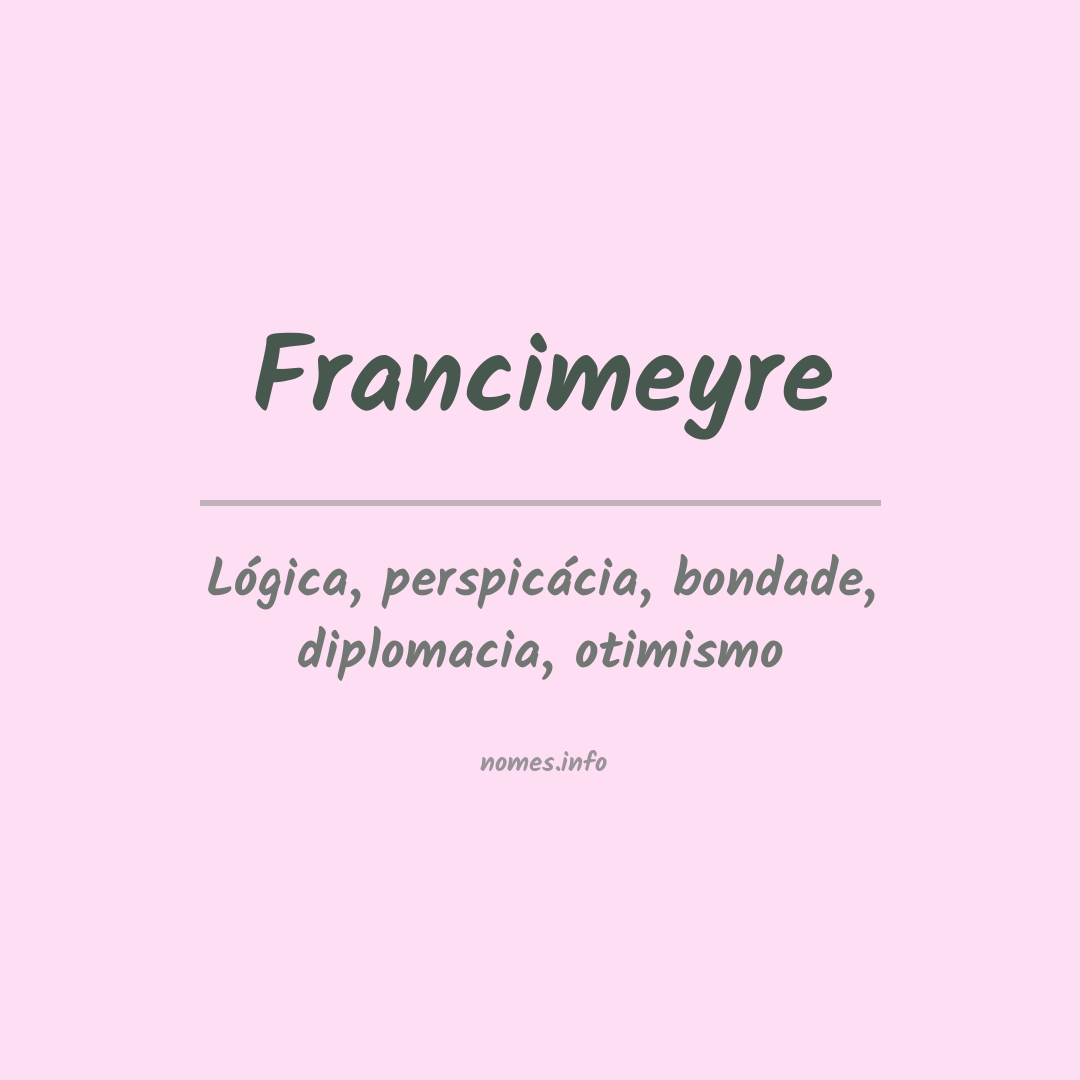 Significado do nome Francimeyre