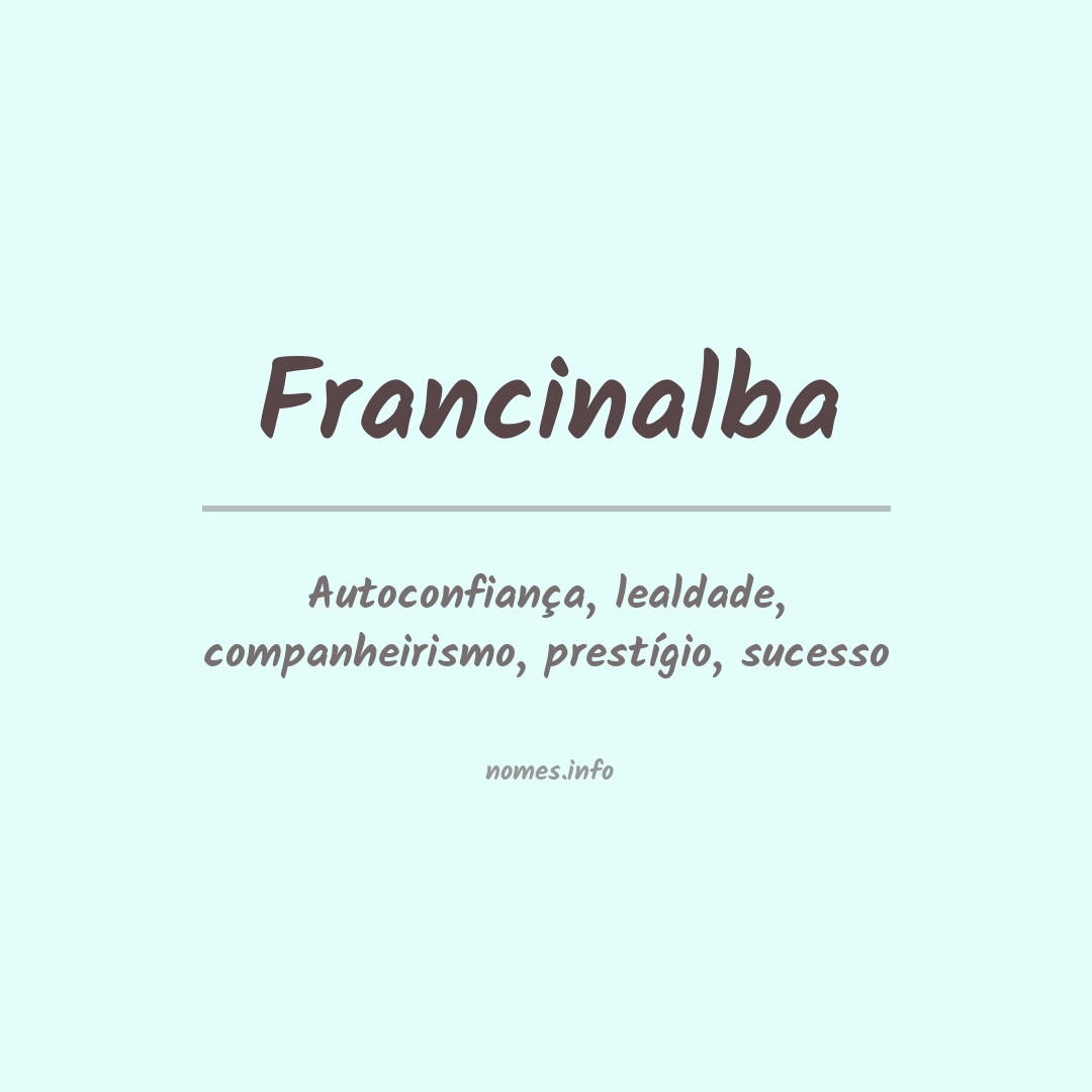 Significado do nome Francinalba