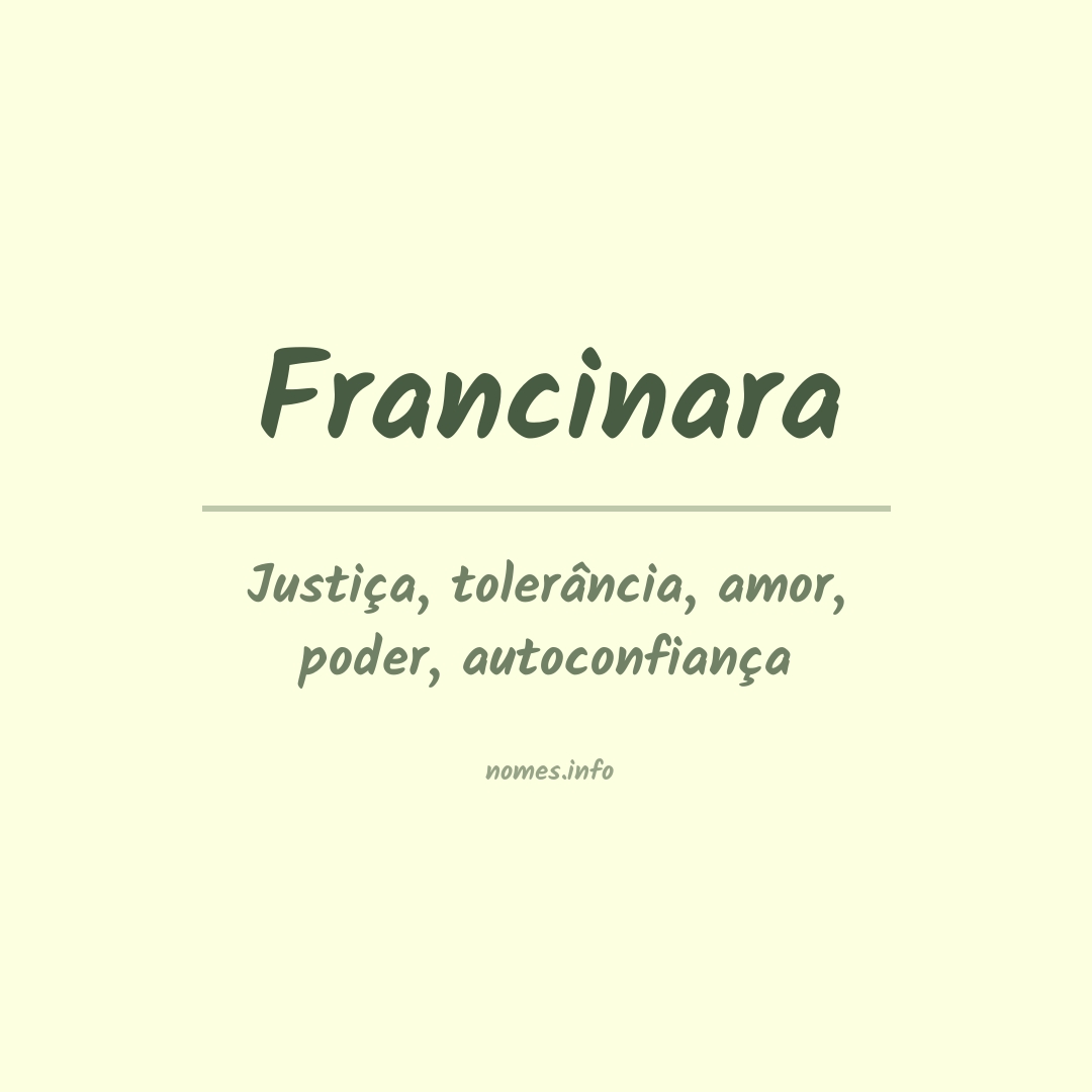 Significado do nome Francinara
