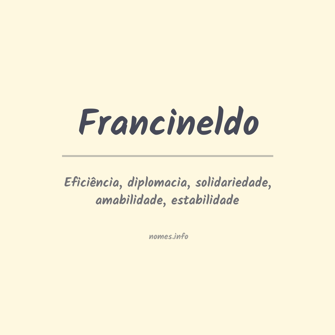 Significado do nome Francineldo