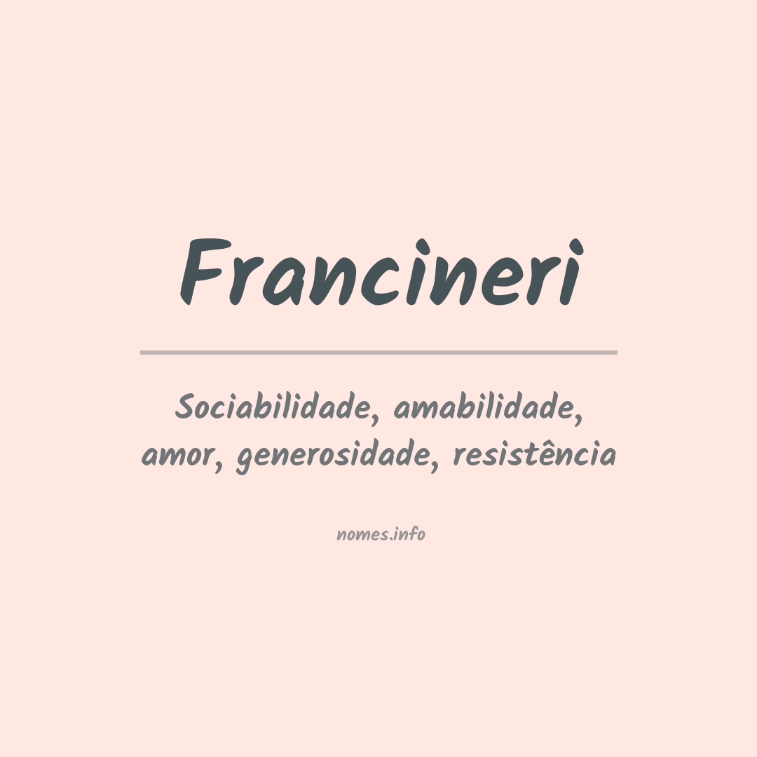 Significado do nome Francineri