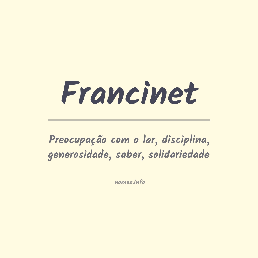 Significado do nome Francinet
