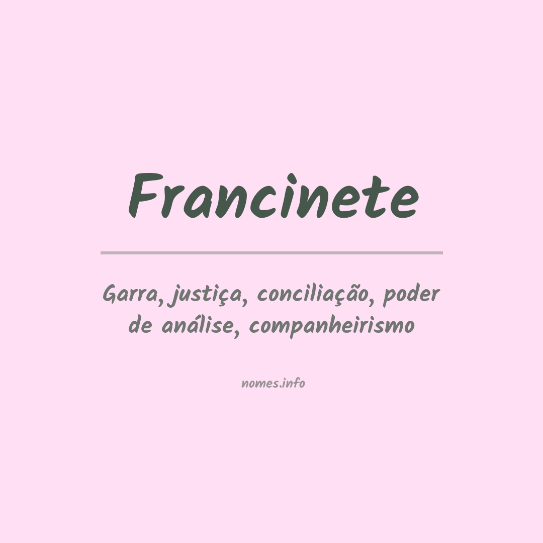 Significado do nome Francinete