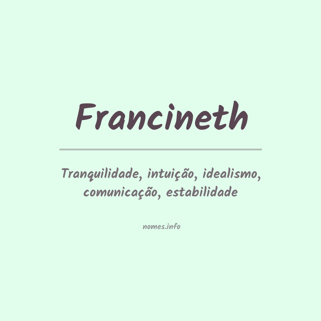 Significado do nome Francineth