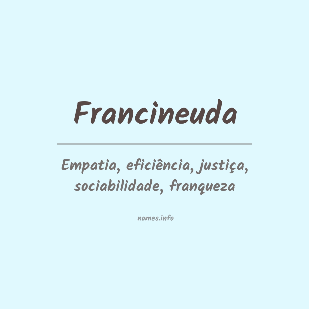 Significado do nome Francineuda