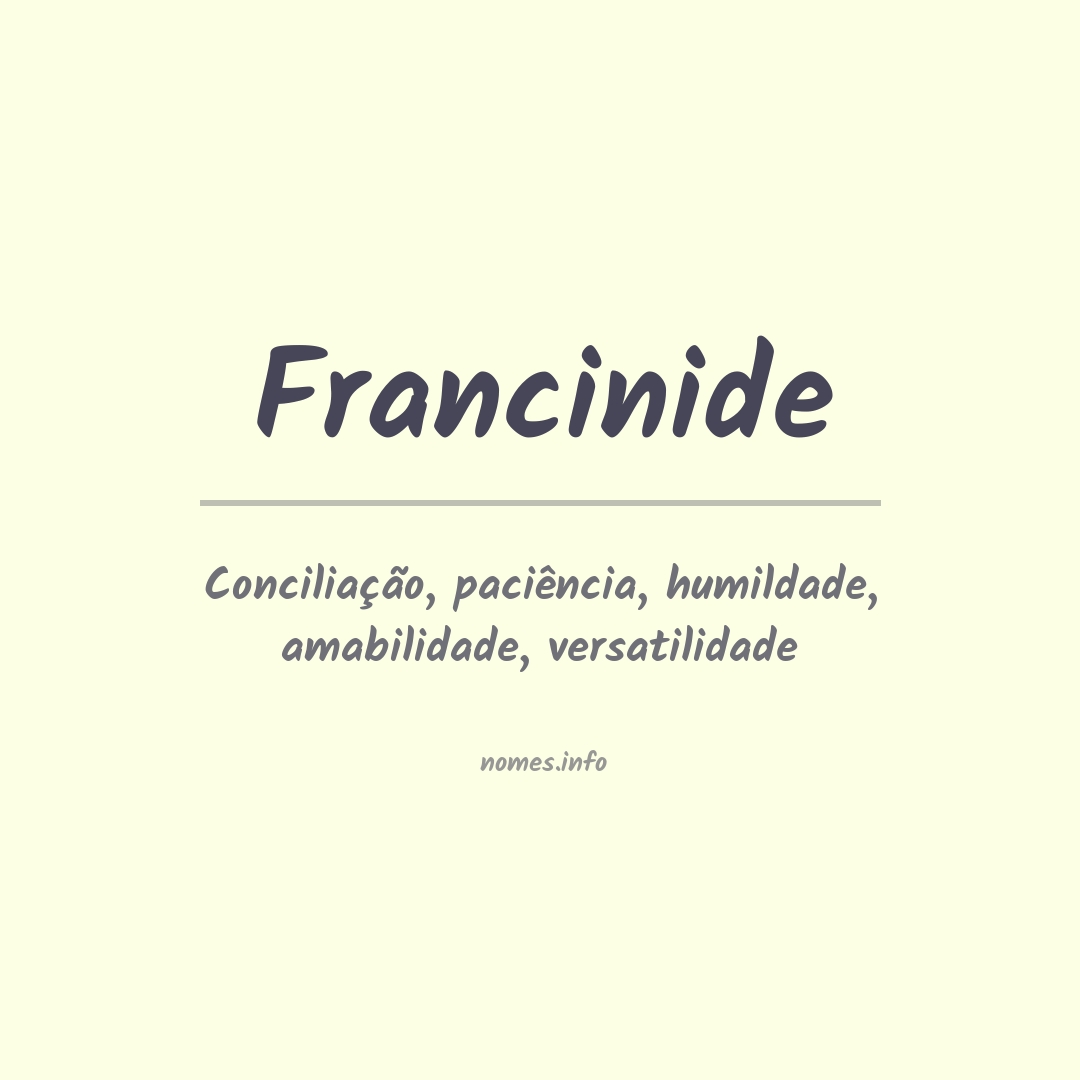 Significado do nome Francinide